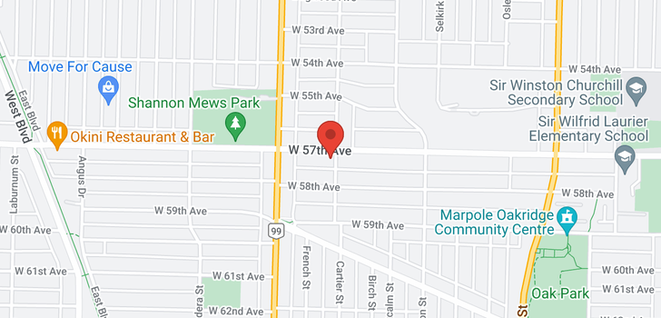 map of 1408 W 57TH AVENUE